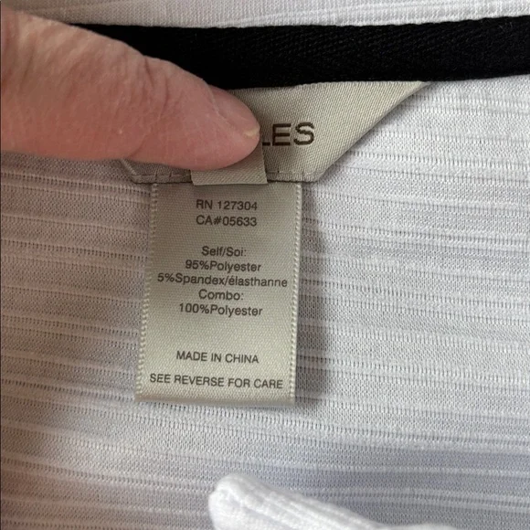 Multiples - Black & White Button Down Top - Picture 4 of 8